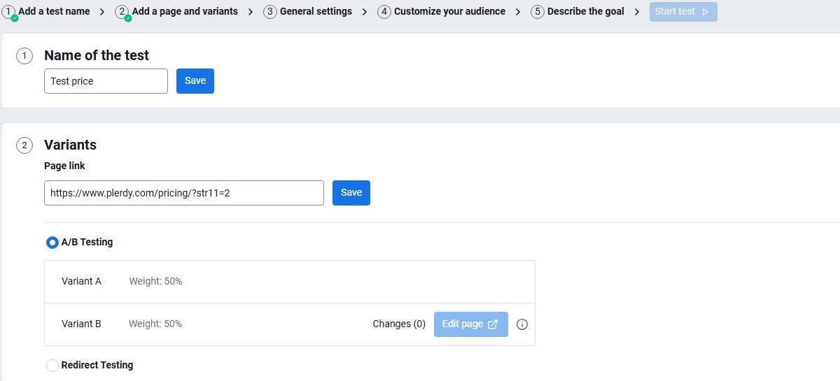 Comment configurer les tests A/B sur un site Web 03