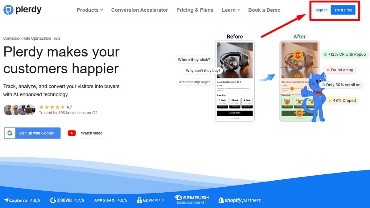 Функционал карты кликов Plerdy - 0001