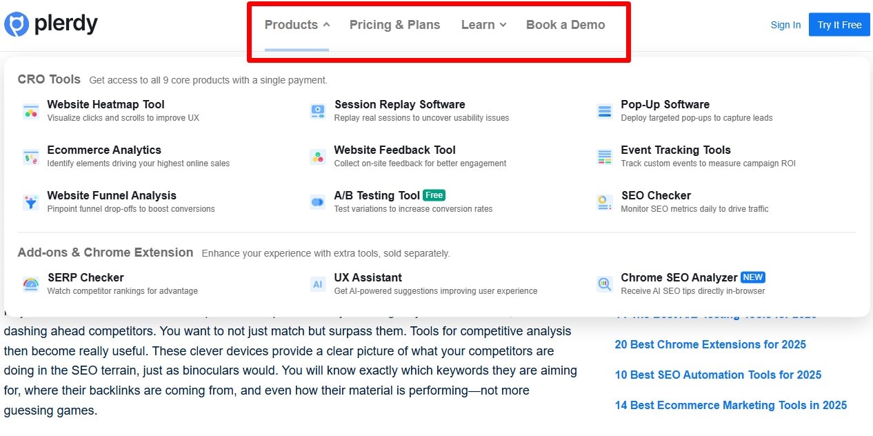 Technical SEO checklist-0150 Is primary navigation easy to use?