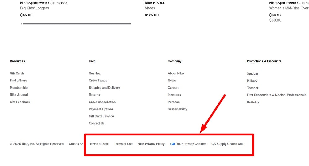 Ecommerce Checklist - legal policies