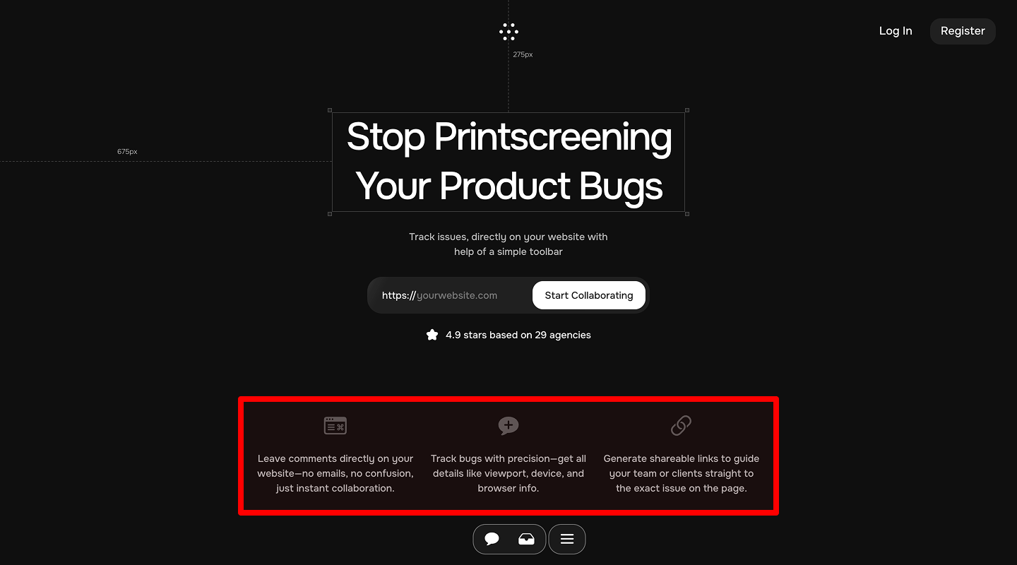 Landing Page Checklist — Benefits with icons