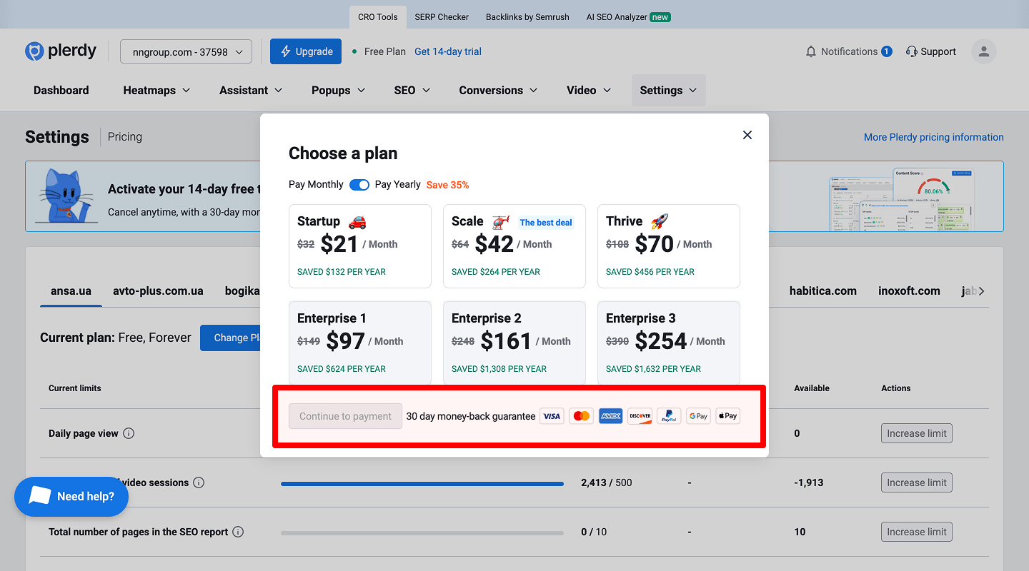 Pricing Page — 3.5 Accepted Payment Logos