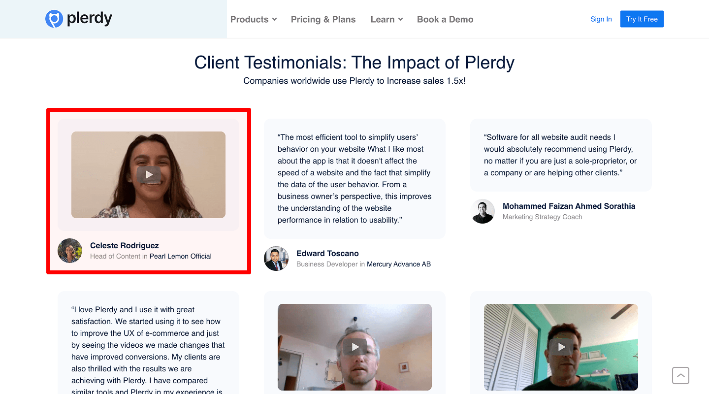 Testimonials — 5.2 Video Testimonial Block