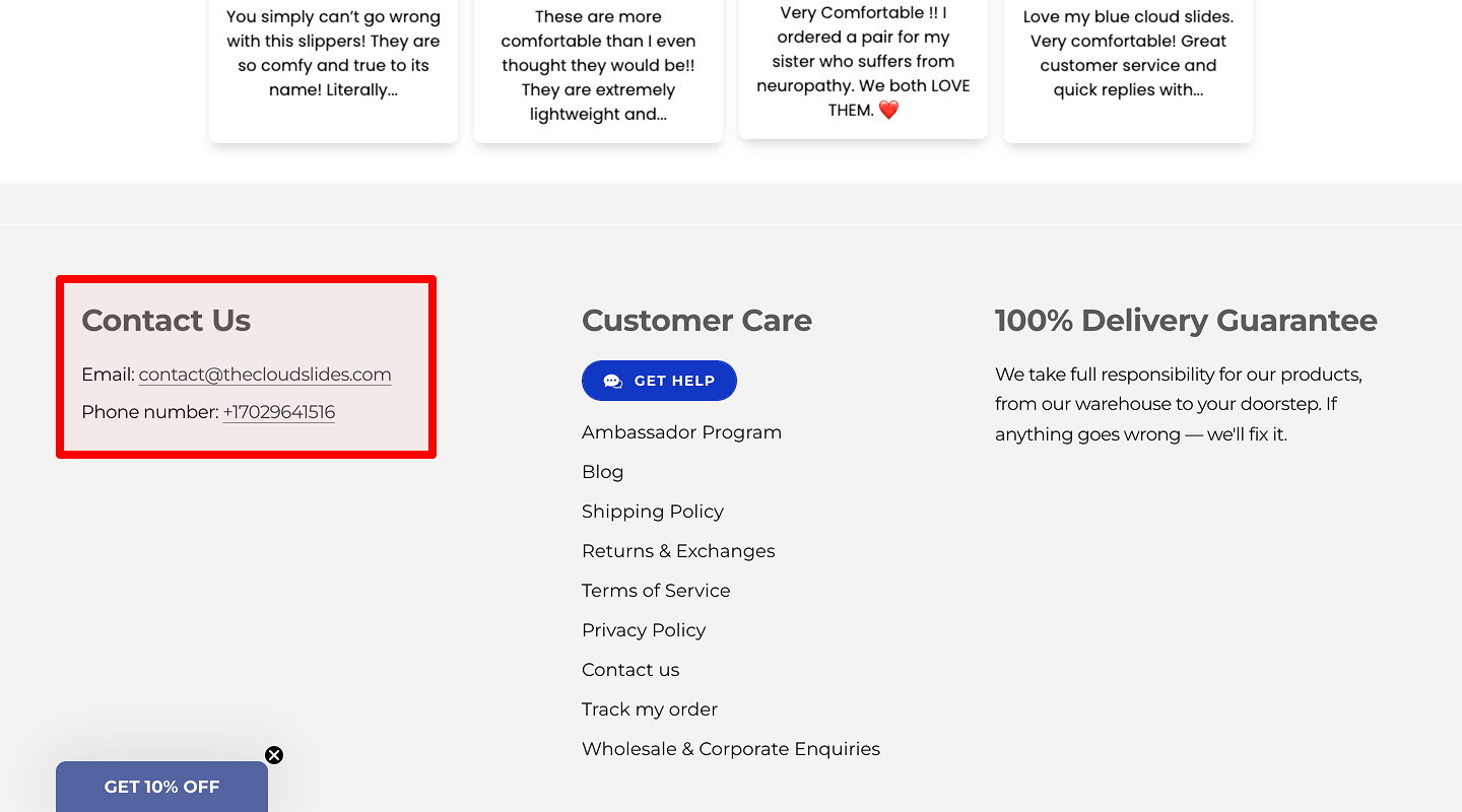 Contact Page — 7.3 Phone Number and Email