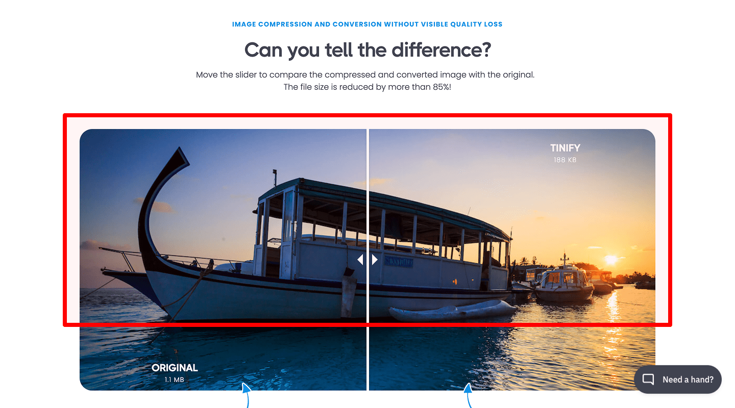 Landing Page Checklist — Before and after comparison